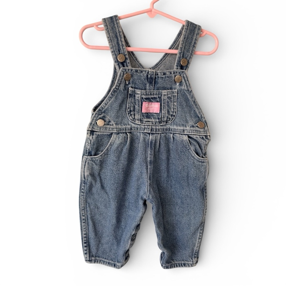 Vintage OshKosh B’Gosh Vestbak Denim Overalls 24M Baby 90s Y2K